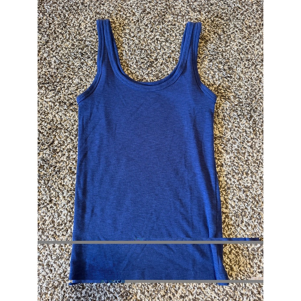 Aerie Blue Ribbed Tank Top Size Small